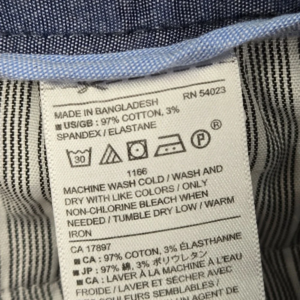 Banana Republic Men Pants 32X30 Blue Chino Mason Button 28